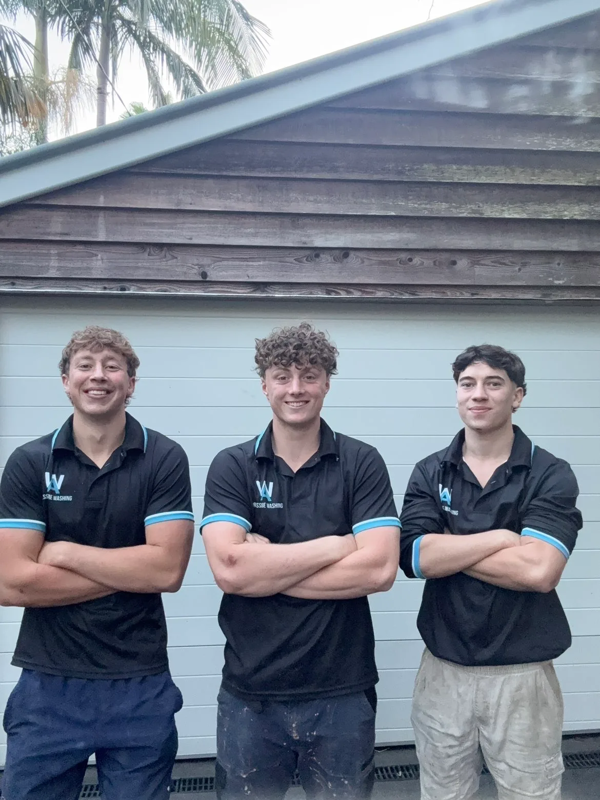 The AW Pressure Washing crew in uniform, Sydney