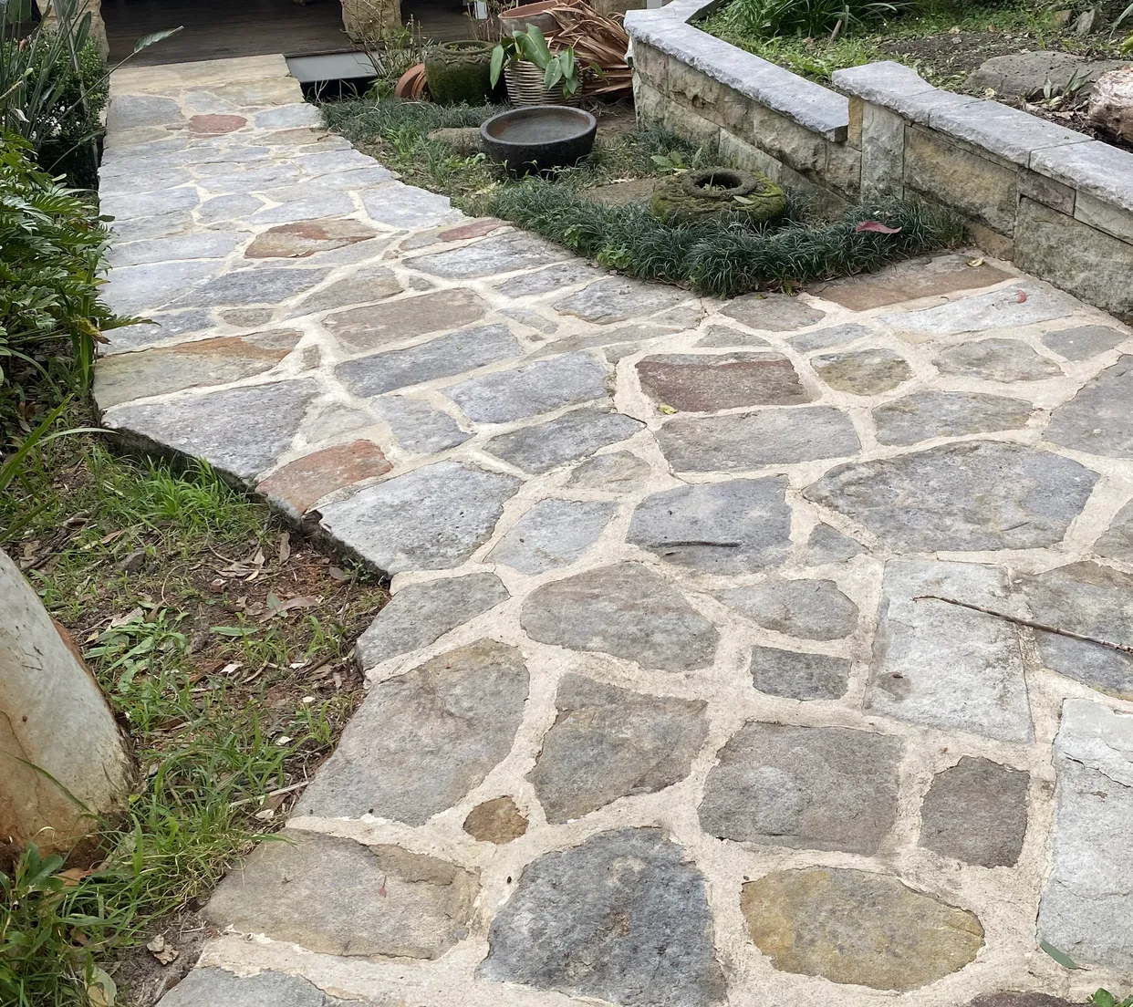 Sandstone Cleaning after, by AW Pressure Washing