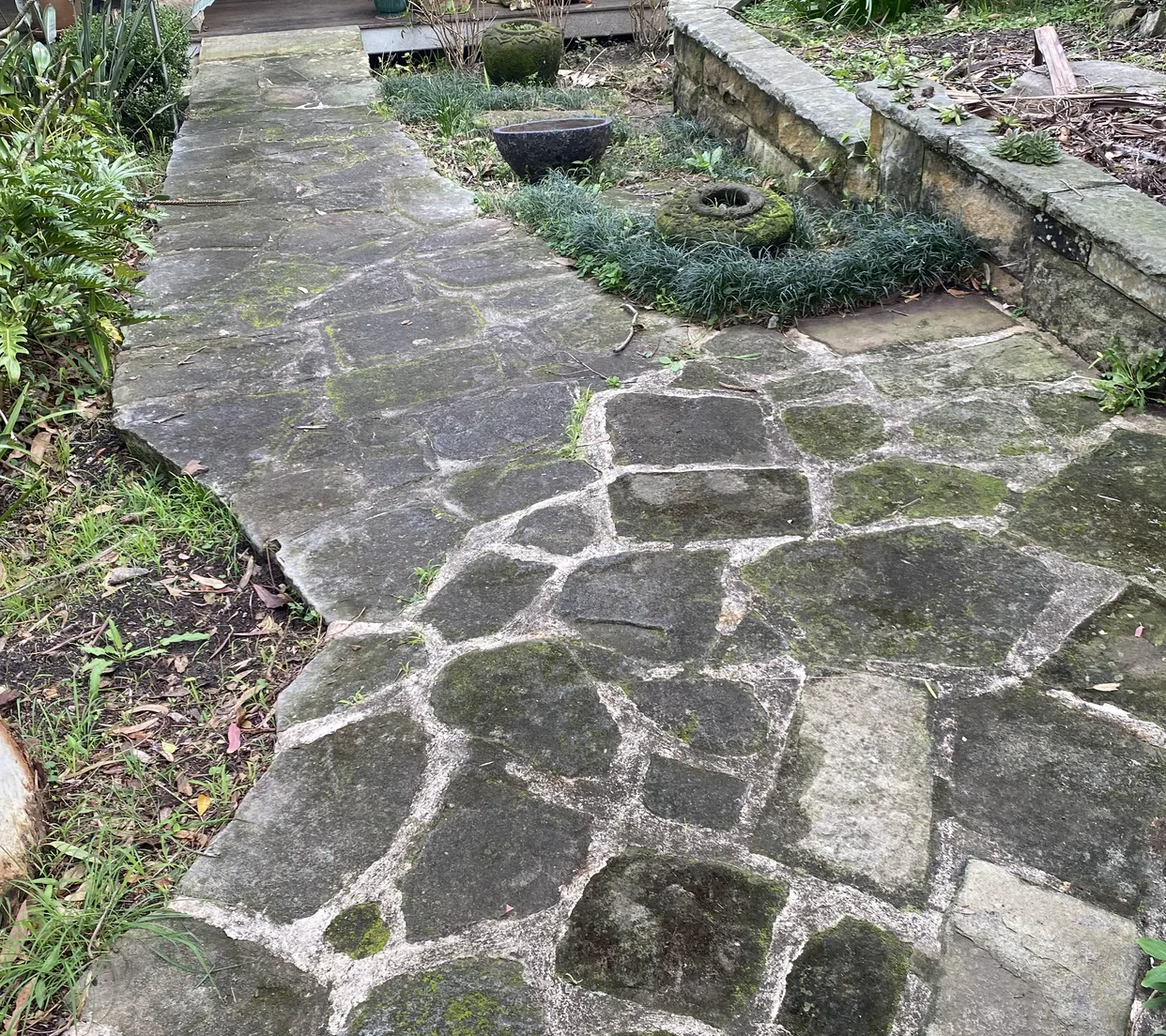 Sandstone Cleaning before